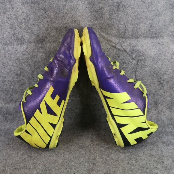 Nike Shoes Kids 5 Cleats Soccer Mercurial FG Sports Athletic Purple Volt Youth - Picture 8 of 16
